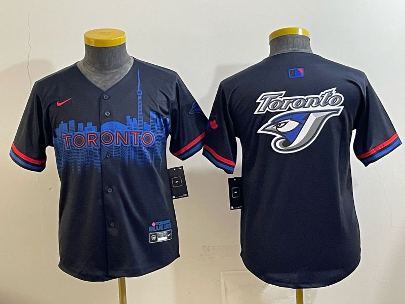Youth 2025 Toronto Blue Jays Blank black Joint Name Nike MLB Jersey 015